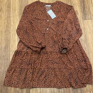 Bohemian style leopard print dress